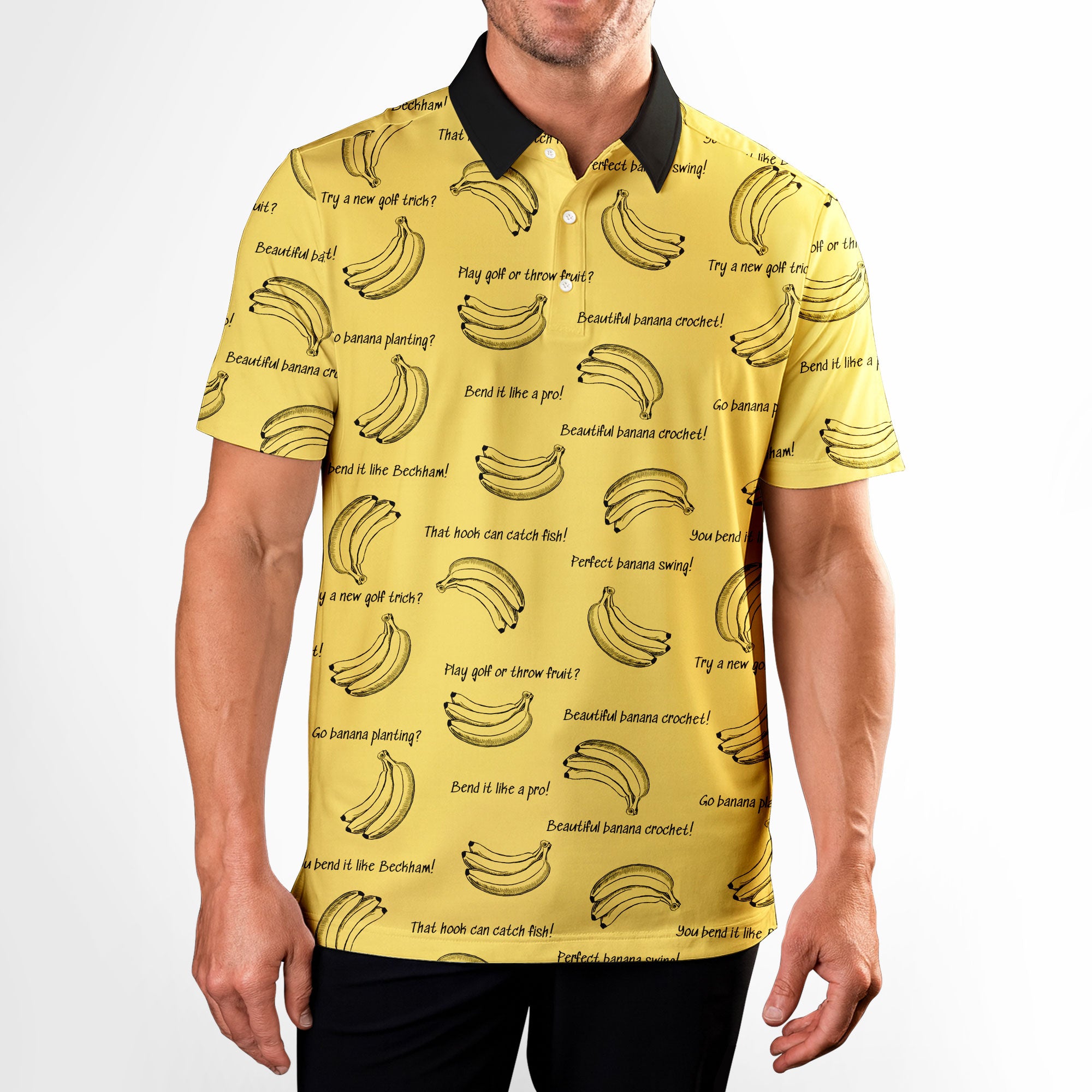 Banana Hook - Golf Polo Shirt-Polo Shirt For Men-Gerbera Prints