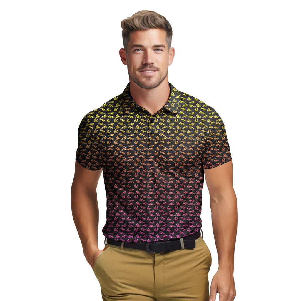 Skeleton Endless Love - Funny Golf Polo Shirt-Polo Shirt For Men-Gerbera Prints