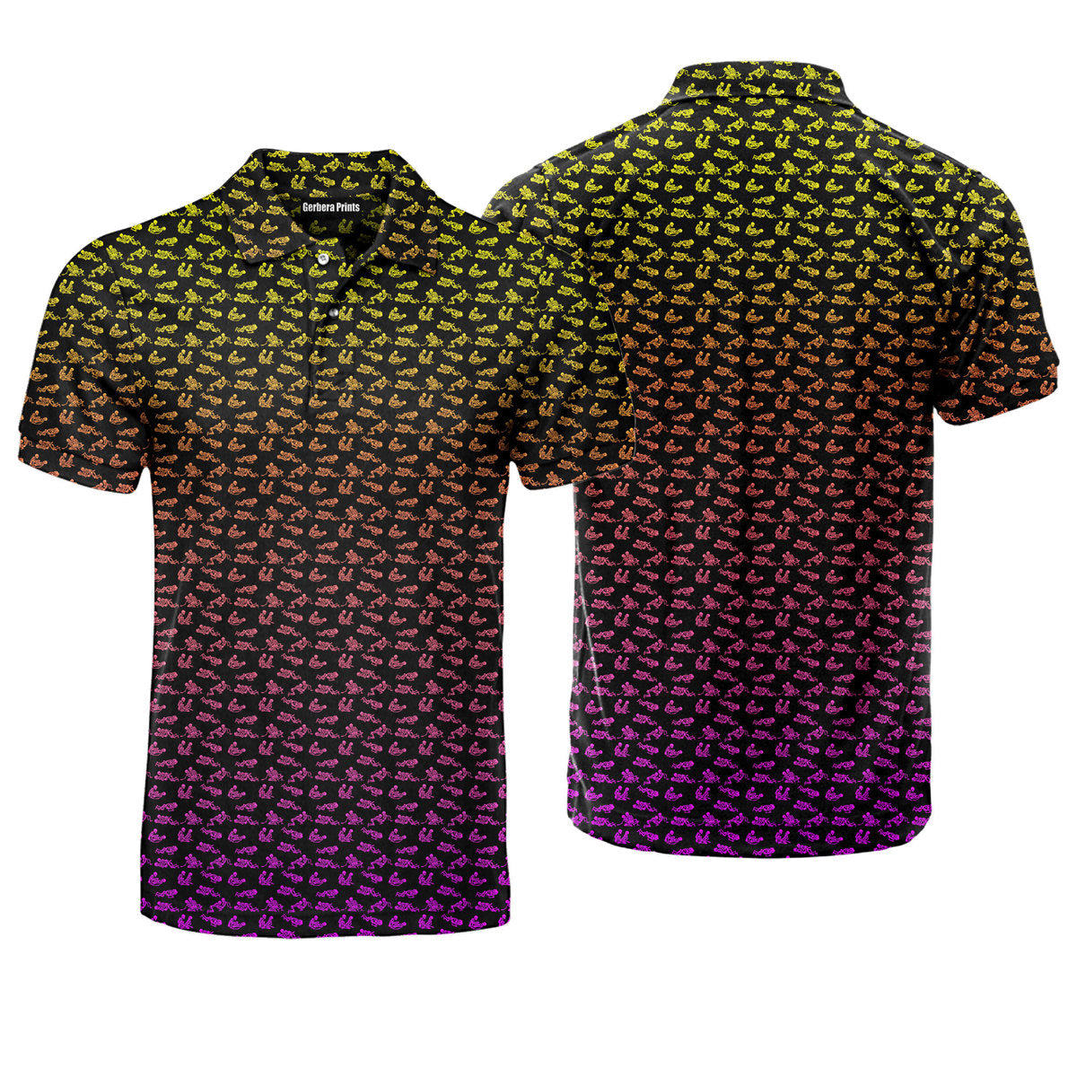 Skeleton Endless Love - Funny Golf Polo Shirt-Polo Shirt For Men-Gerbera Prints