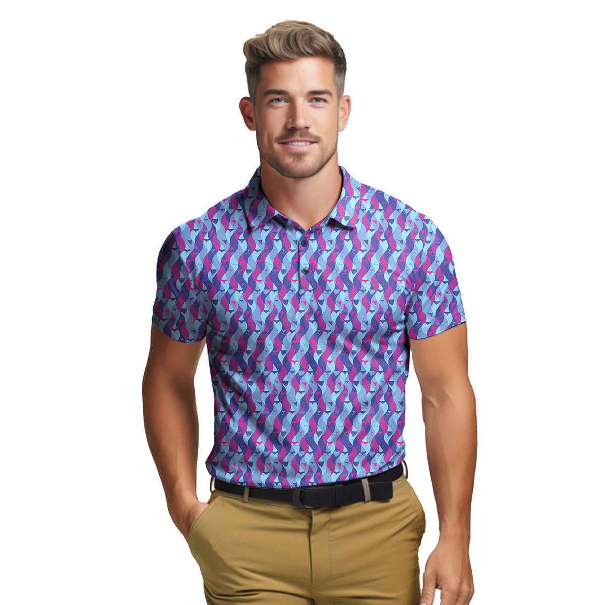 Cheek Peek - Funny Golf Polo Shirt-Polo Shirt For Men-Gerbera Prints