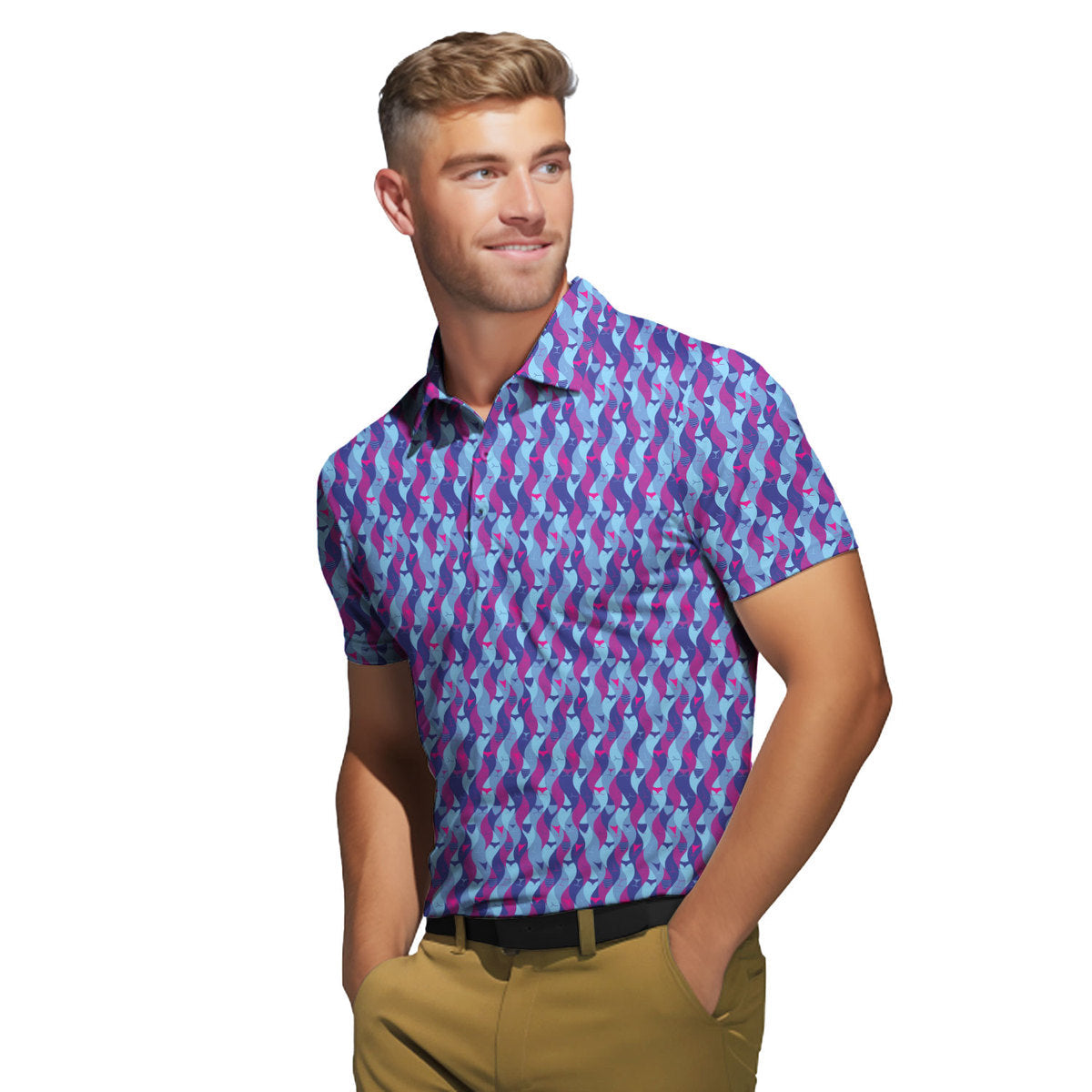 Cheek Peek - Funny Golf Polo Shirt-Polo Shirt For Men-Gerbera Prints