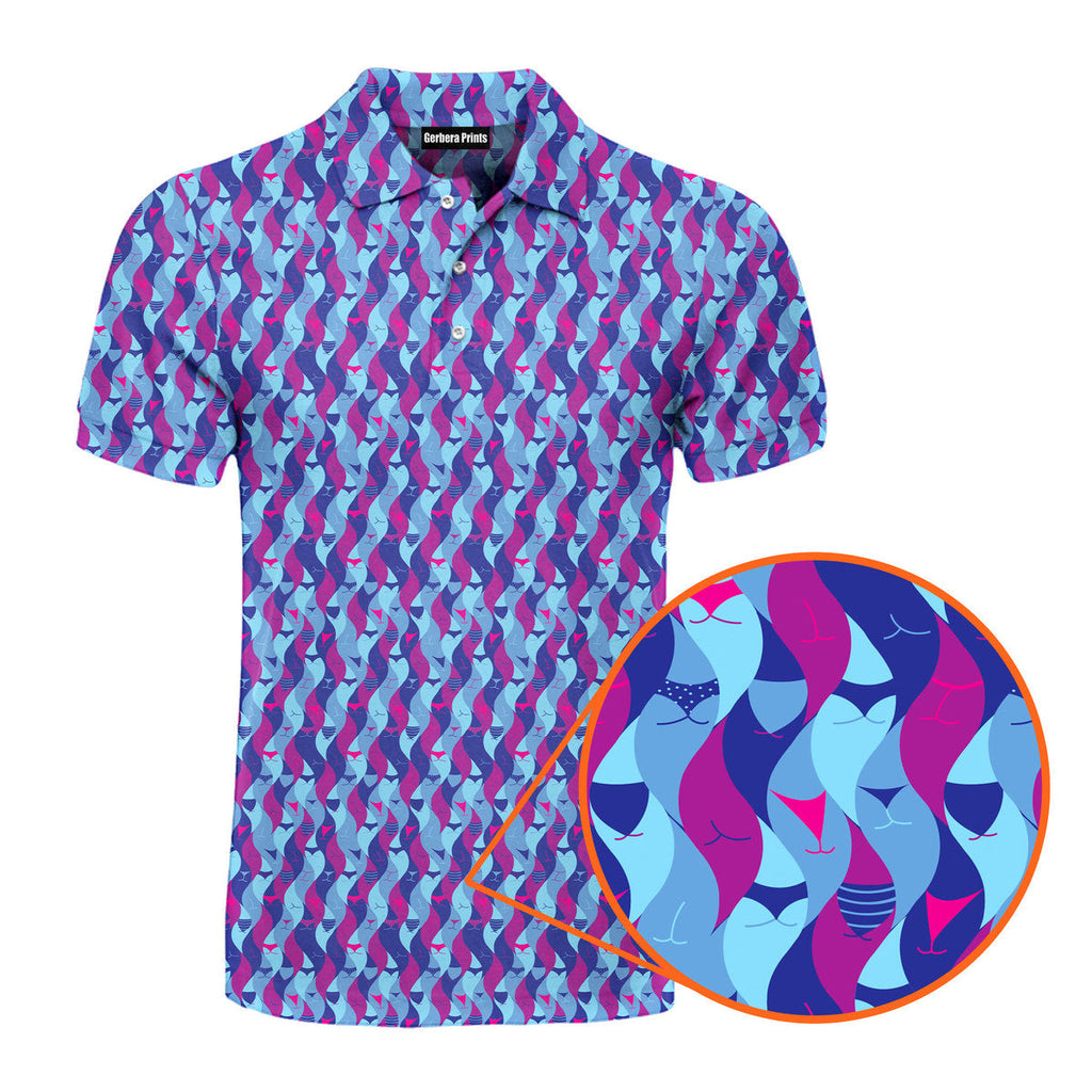 Cheek Peek - Funny Golf Polo Shirt-Polo Shirt For Men-Gerbera Prints