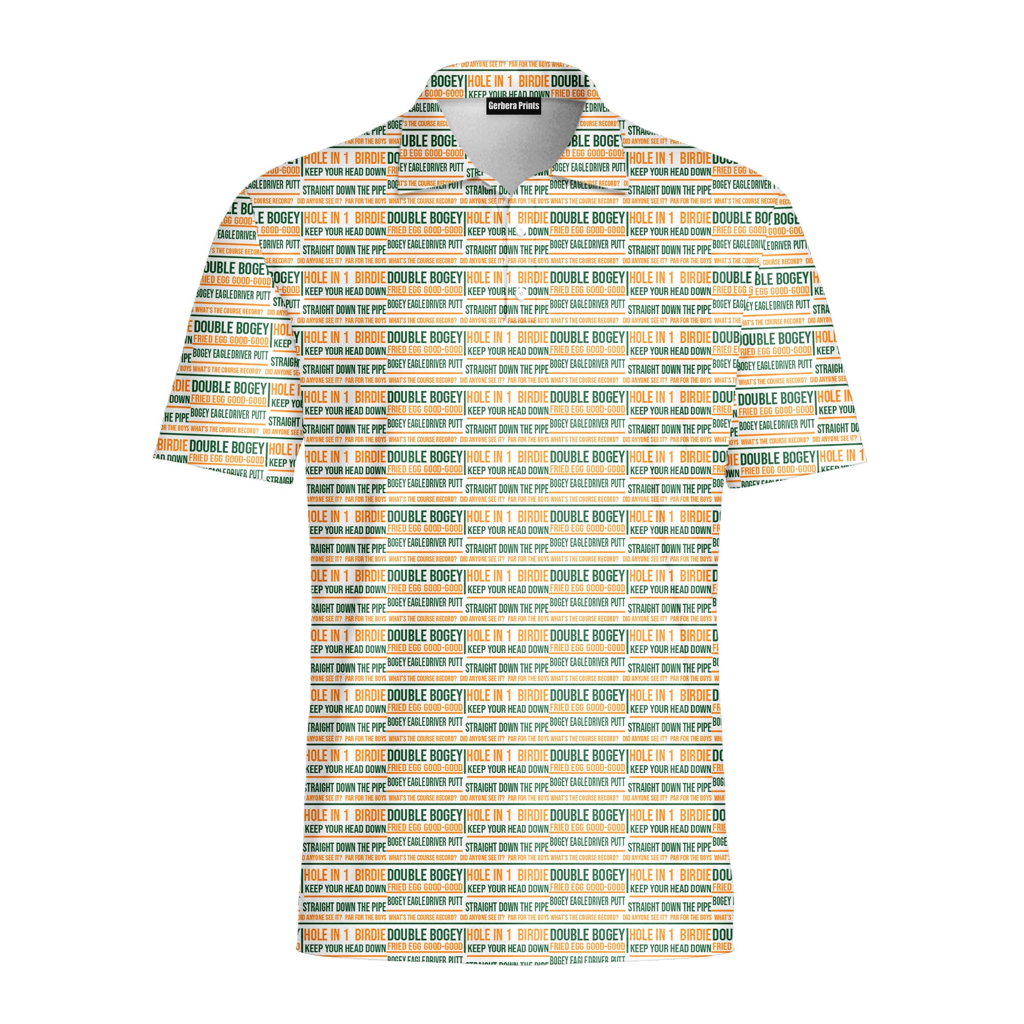 Hole In 1 Birdie - Golf Polo Shirt-Polo Shirt For Men-Gerbera Prints