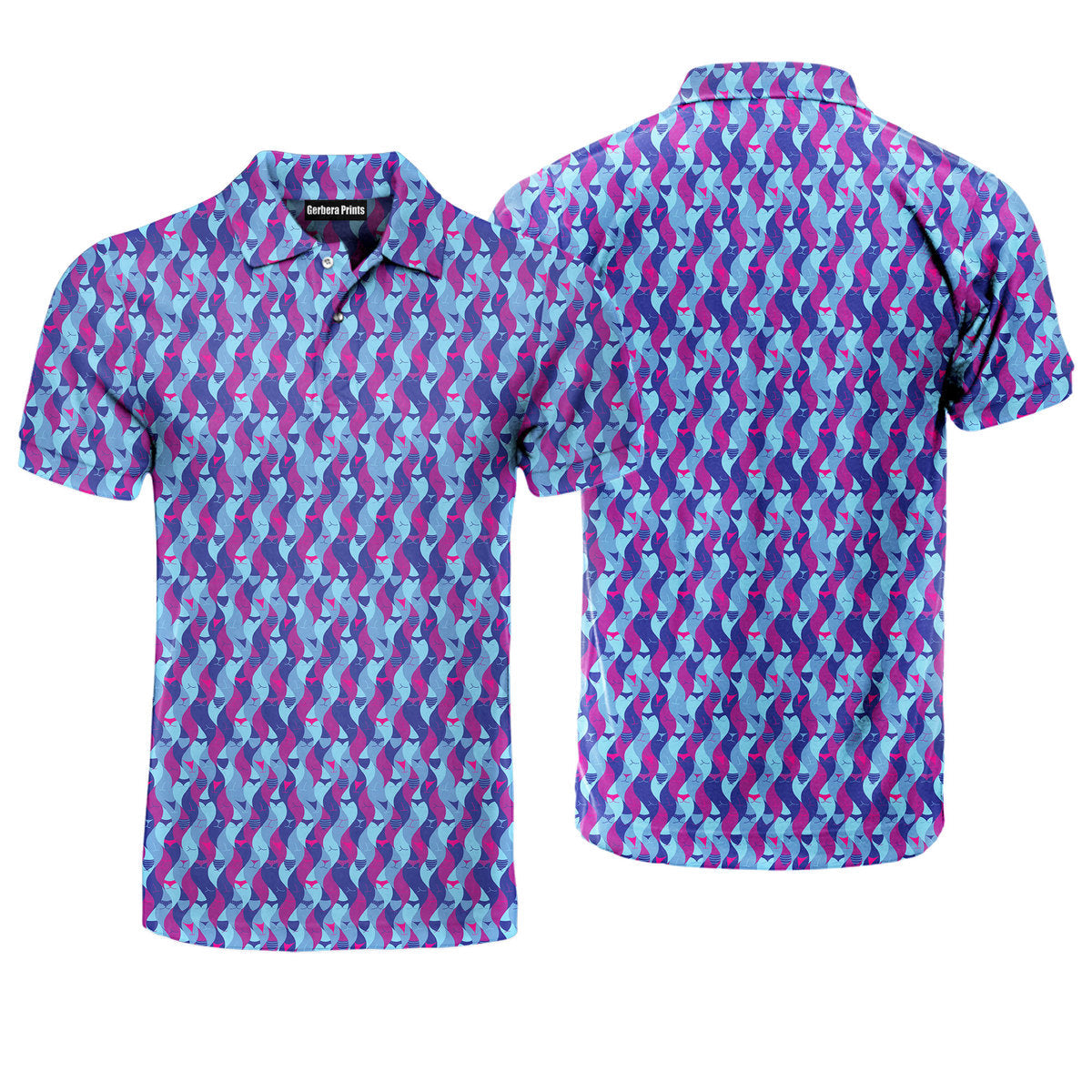 Cheek Peek - Funny Golf Polo Shirt-Polo Shirt For Men-Gerbera Prints