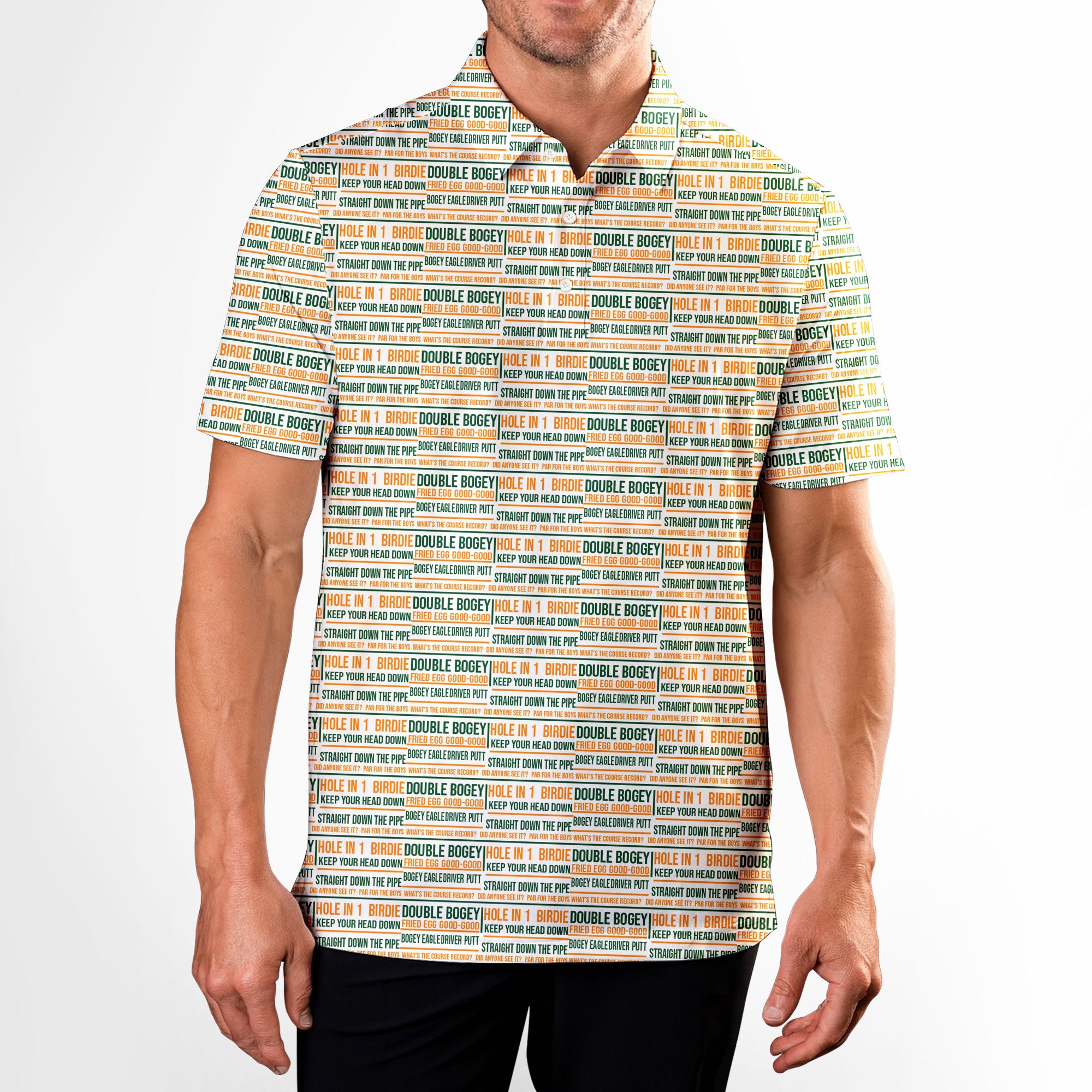 Hole In 1 Birdie - Golf Polo Shirt-Polo Shirt For Men-Gerbera Prints