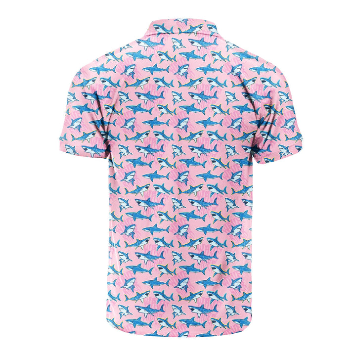 The Pink Sharks Polo Shirt For Men