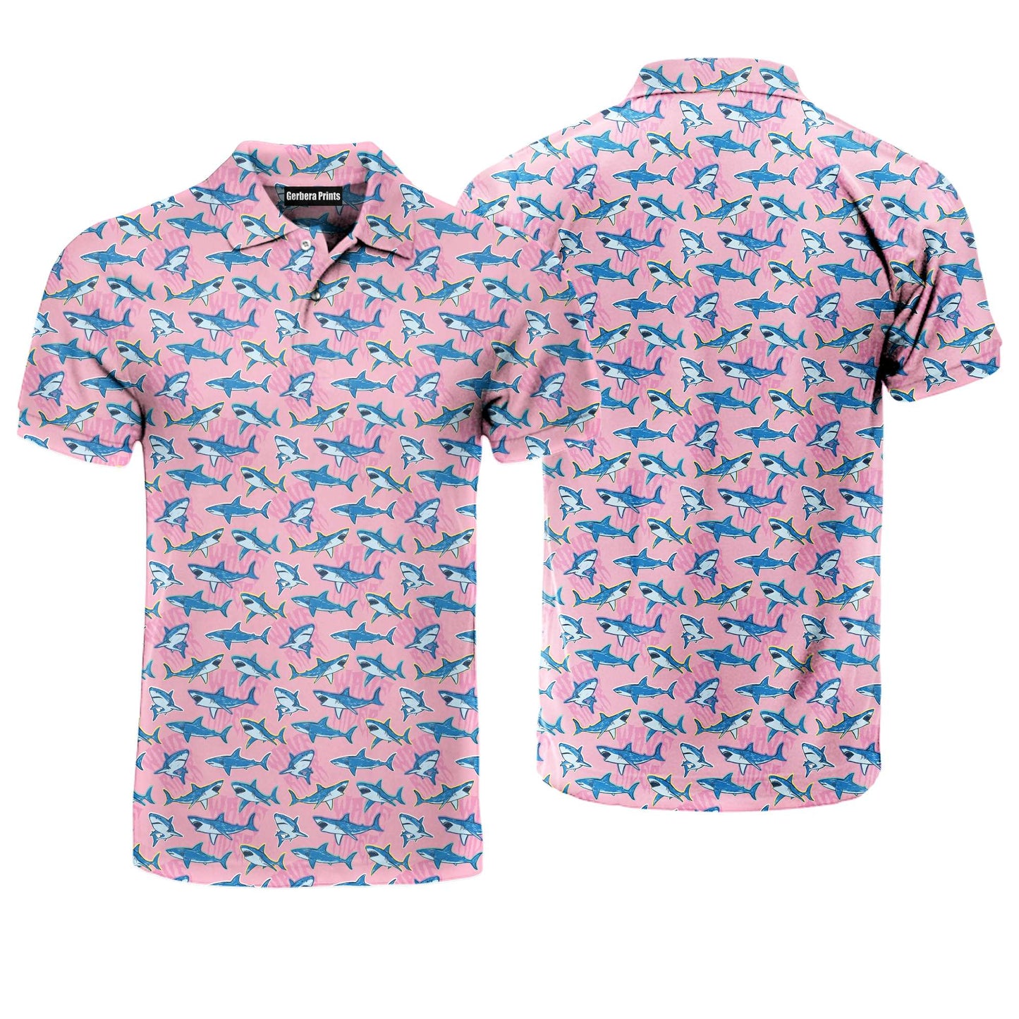 The Pink Sharks Polo Shirt For Men