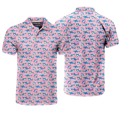 The Pink Sharks Polo Shirt For Men