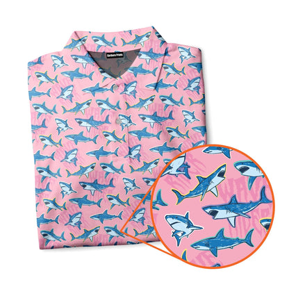 The Pink Sharks Polo Shirt For Men