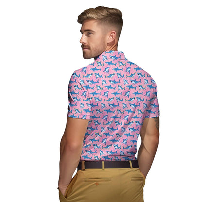 The Pink Sharks Polo Shirt For Men