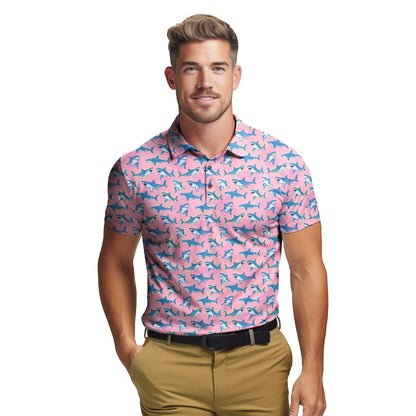 The Pink Sharks Polo Shirt For Men