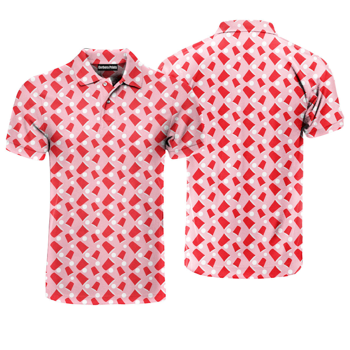 Drinkers Cup Red Solo Cup - Golf Polo Shirt-Polo Shirt For Men-Gerbera Prints