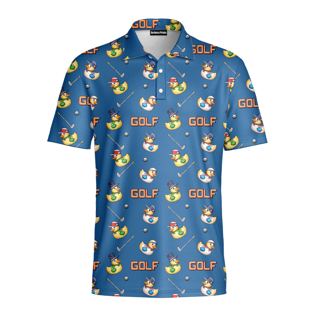 Duck Hook - Golf Polo Shirt-Polo Shirt For Men-Gerbera Prints