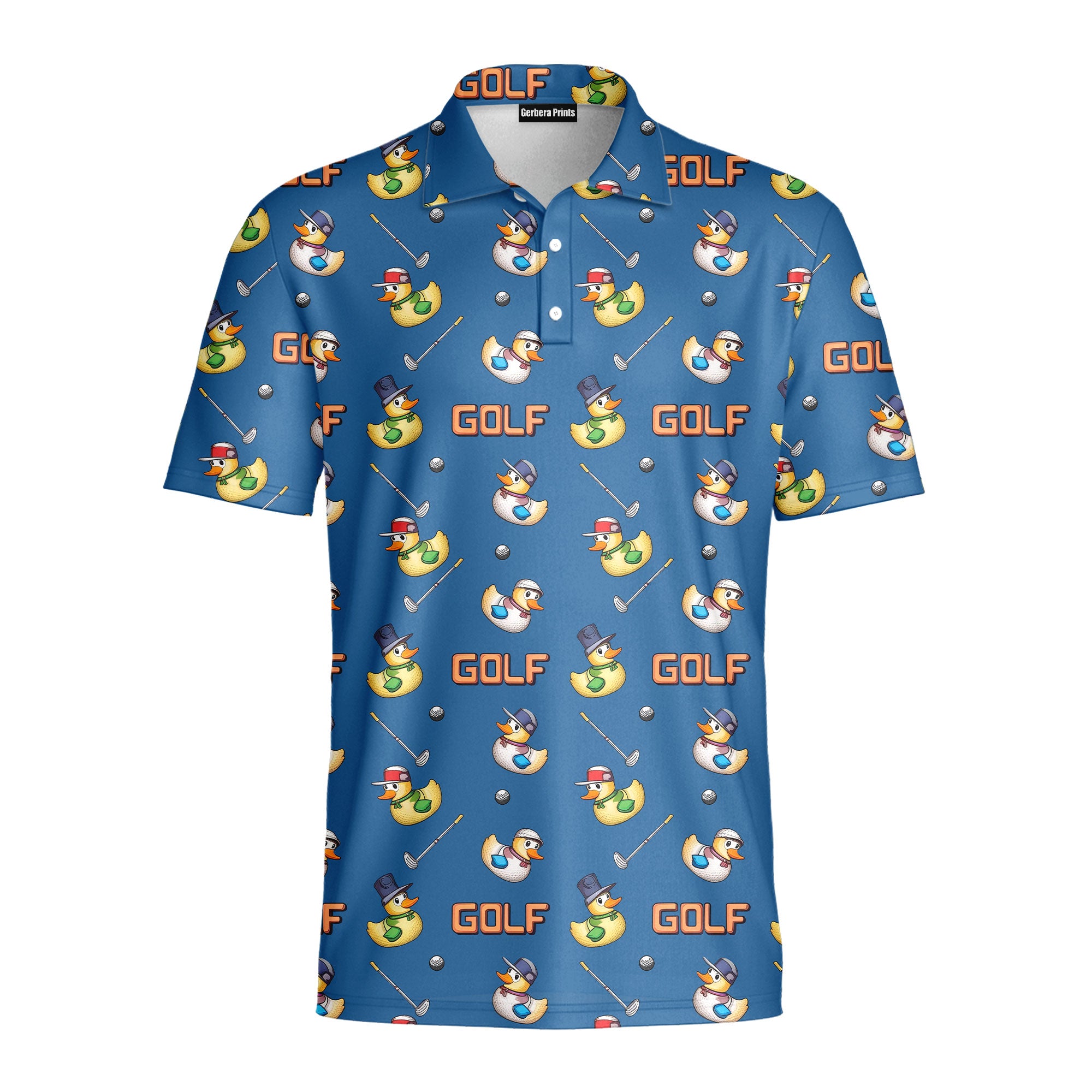 Duck Hook - Golf Polo Shirt-Polo Shirt For Men-Gerbera Prints