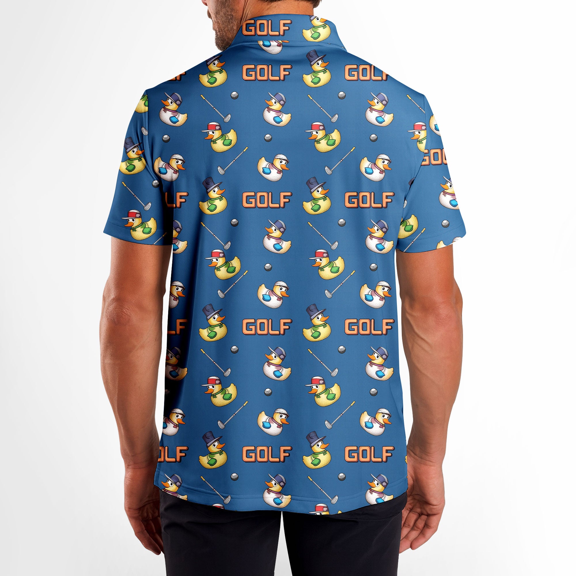 Duck Hook - Golf Polo Shirt-Polo Shirt For Men-Gerbera Prints