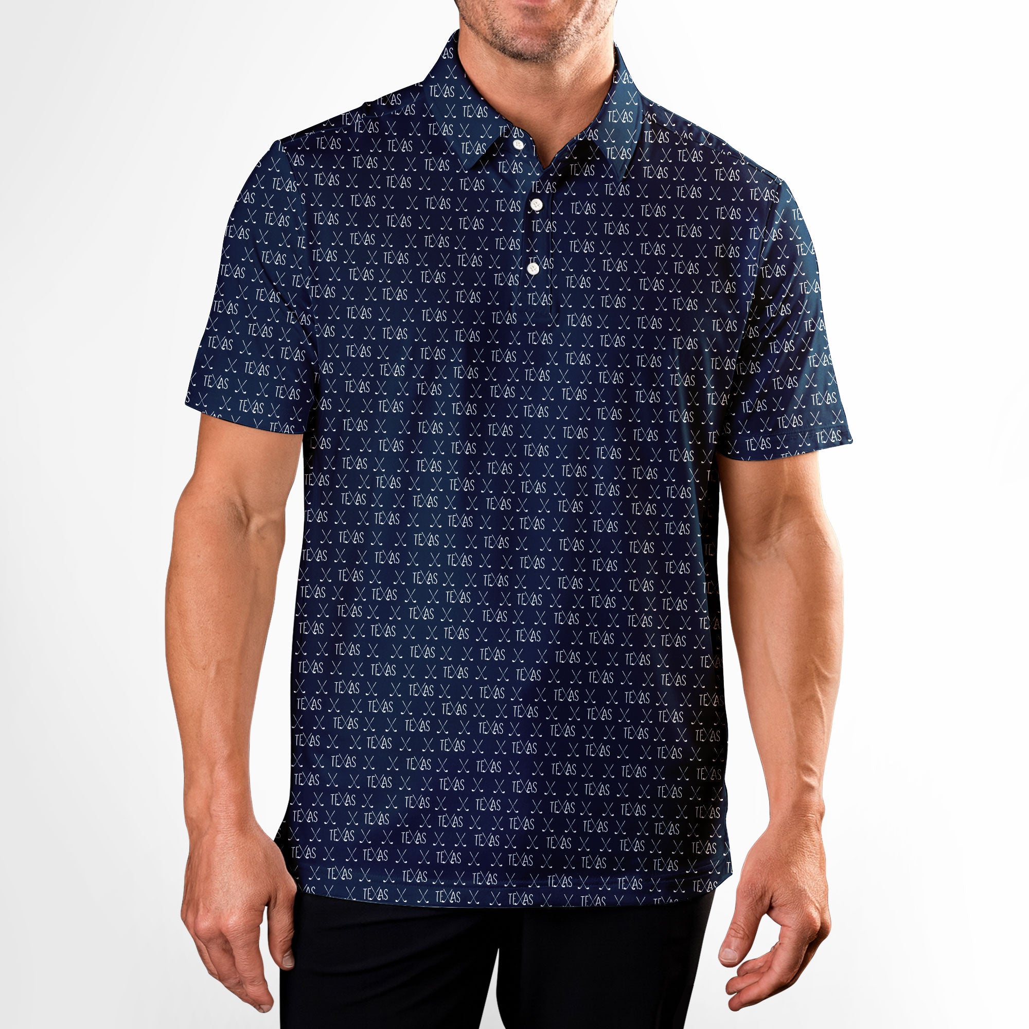 Texas Wedge - Golf Polo Shirt-Polo Shirt For Men-Gerbera Prints