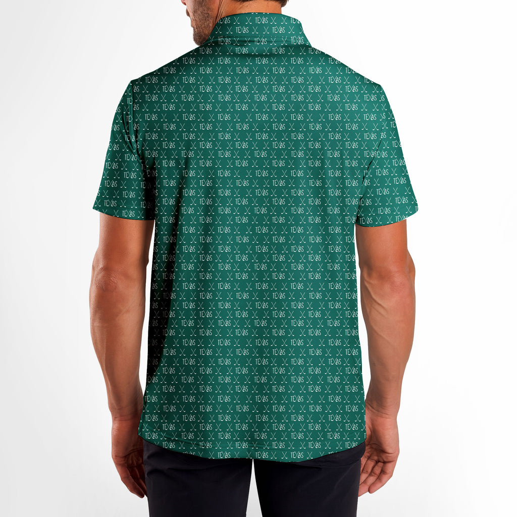 Texas Wedge - Golf Polo Shirt-Polo Shirt For Men-Gerbera Prints