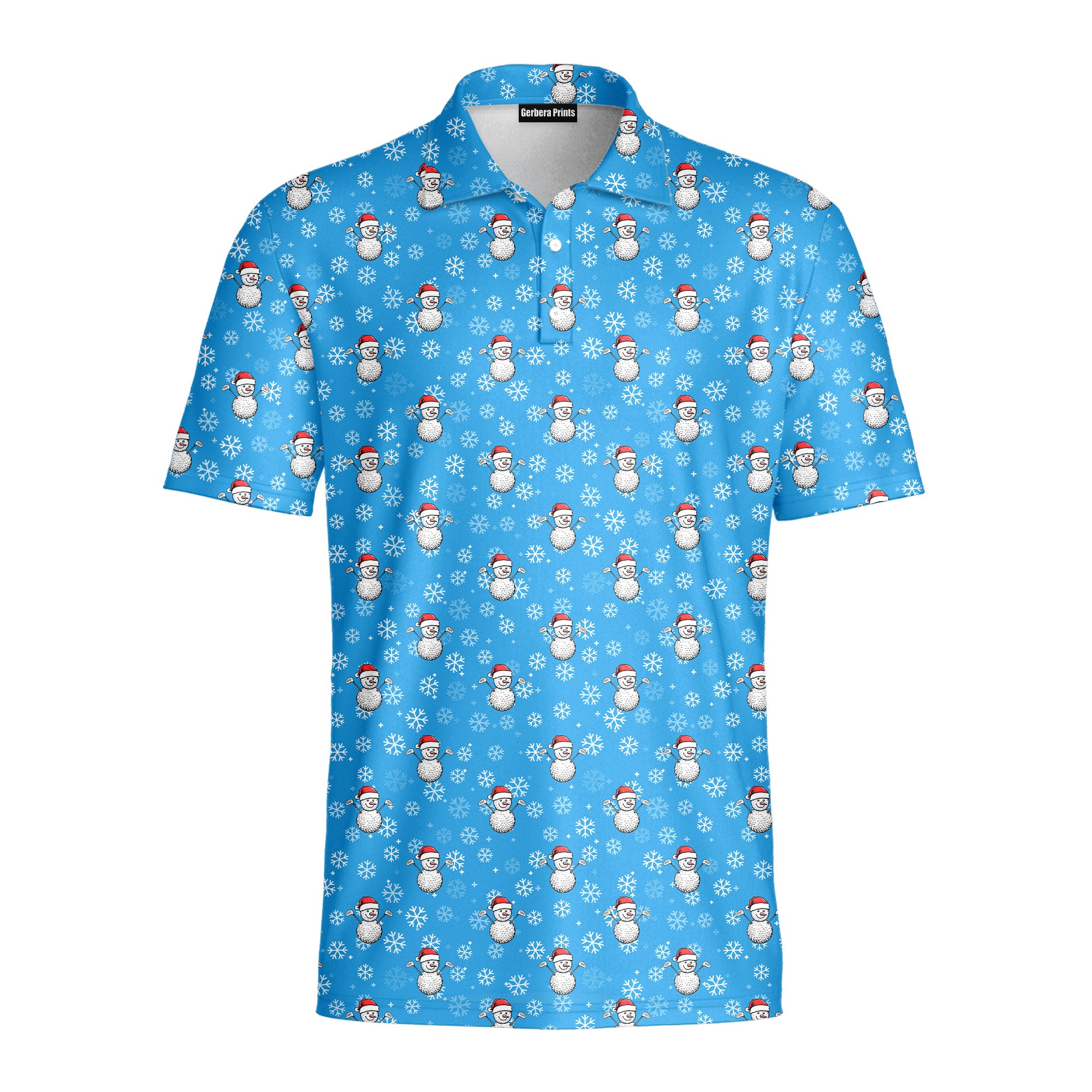 Snowman Golf - Golf Polo Shirt-Polo Shirt For Men-Gerbera Prints