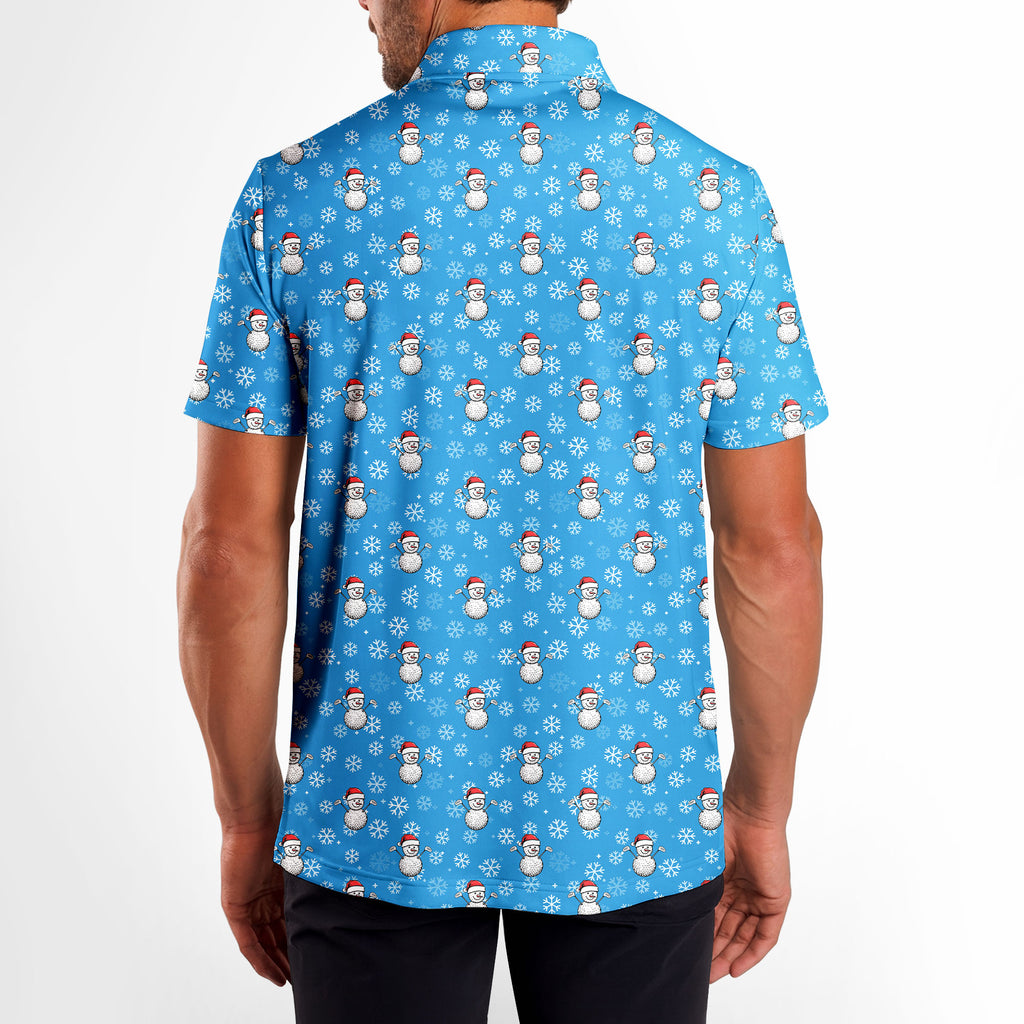 Snowman Golf - Golf Polo Shirt-Polo Shirt For Men-Gerbera Prints