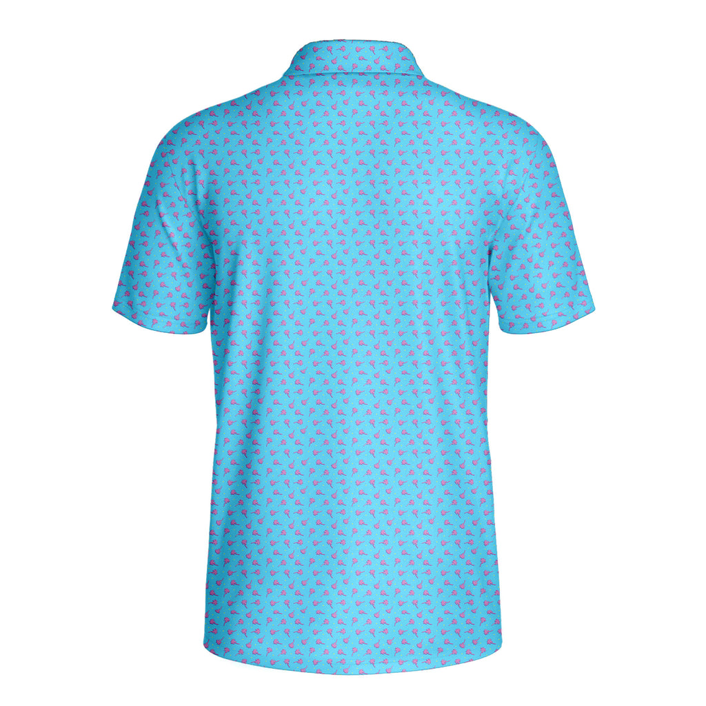 Breezy Swing Mastering Golf - Golf Polo Shirt-Polo Shirt For Men-Gerbera Prints