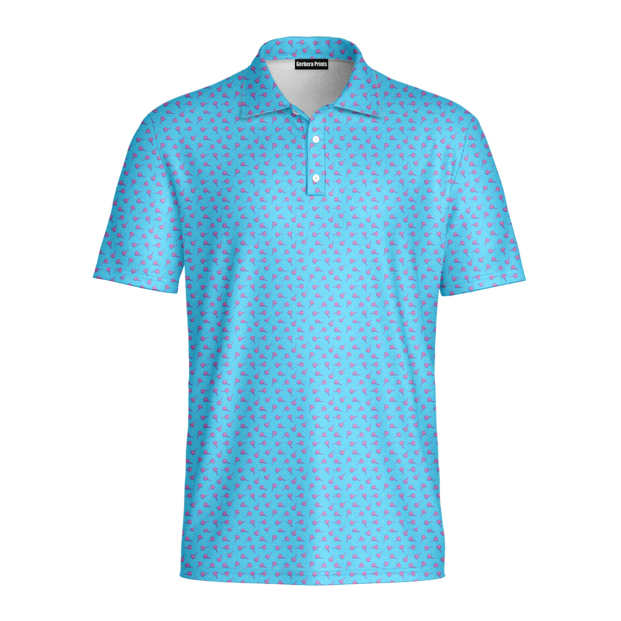 Breezy Swing Mastering Golf - Golf Polo Shirt-Polo Shirt For Men-Gerbera Prints