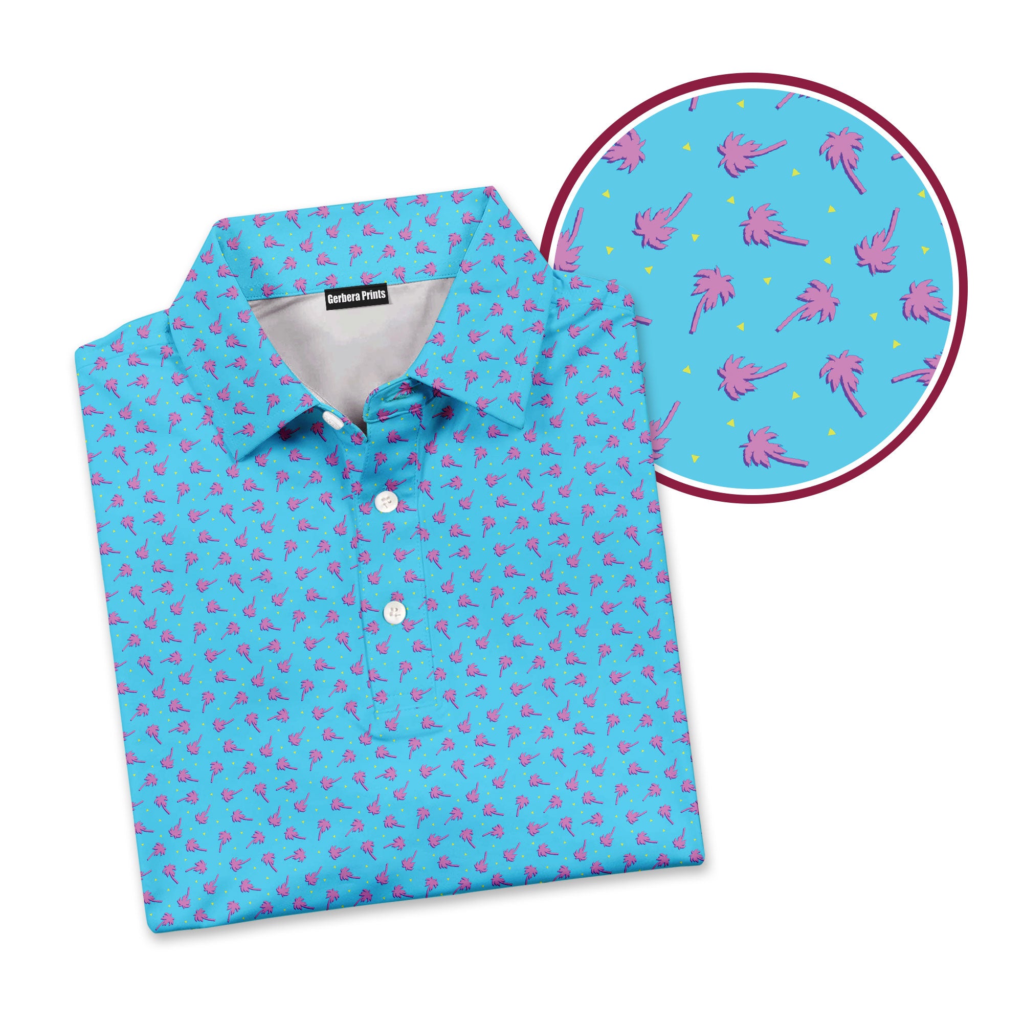 Breezy Swing Mastering Golf - Golf Polo Shirt-Polo Shirt For Men-Gerbera Prints