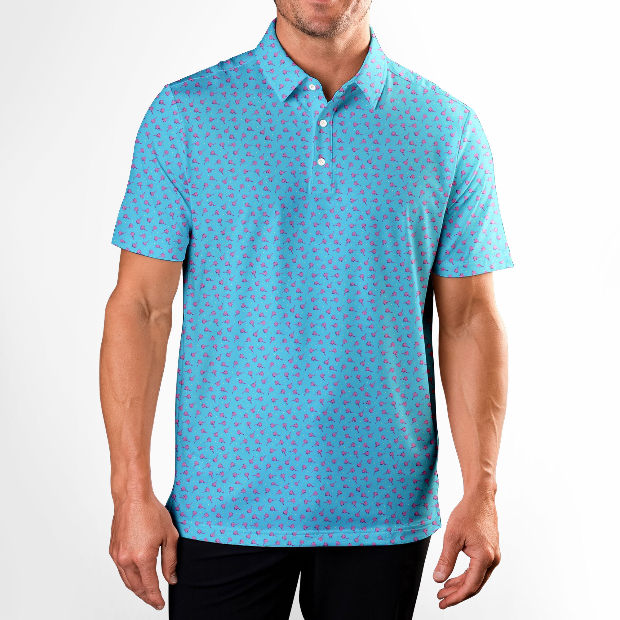 Breezy Swing Mastering Golf - Golf Polo Shirt-Polo Shirt For Men-Gerbera Prints