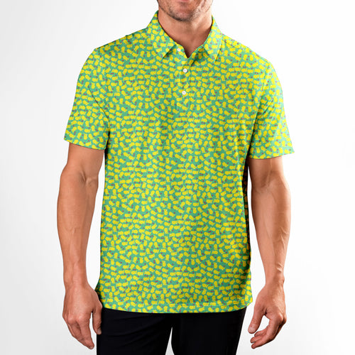 Augusta Tournament Ready-Polo Shirt For Men-Gerbera Prints