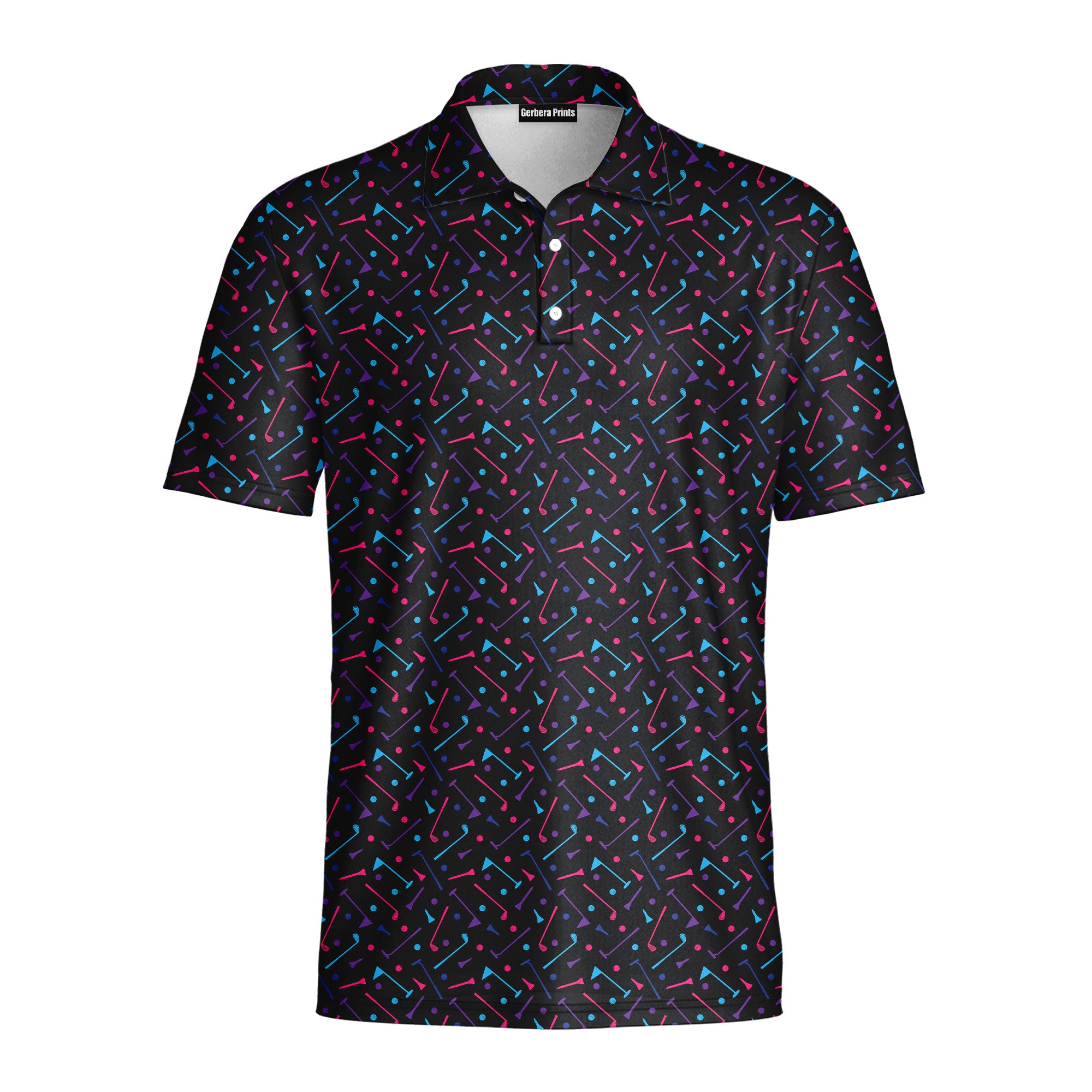 Dings Golf - Golf Polo Shirt-Polo Shirt For Men-Gerbera Prints