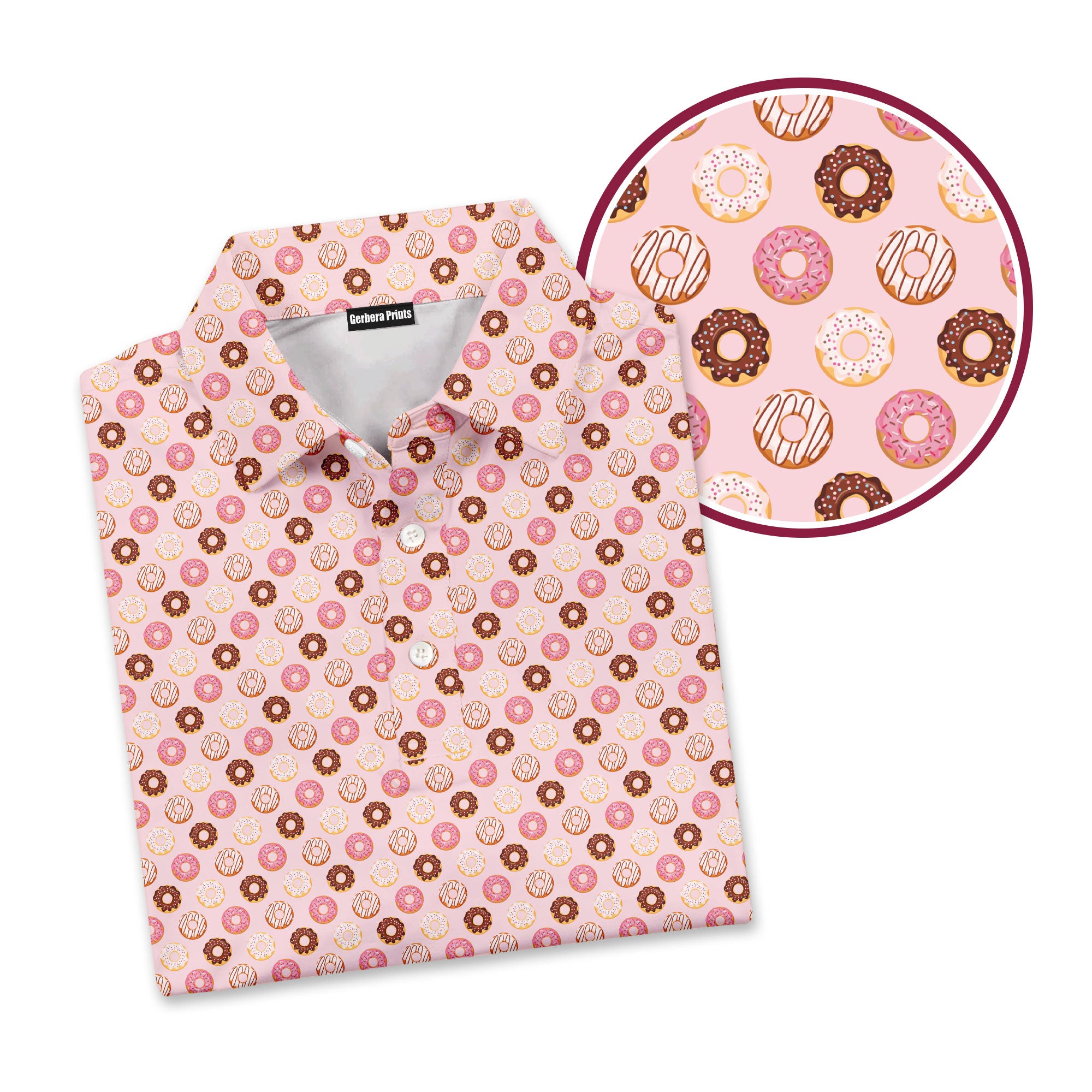 19th Hole Donut Give A Putt Players Gear - Golf Polo Shirt