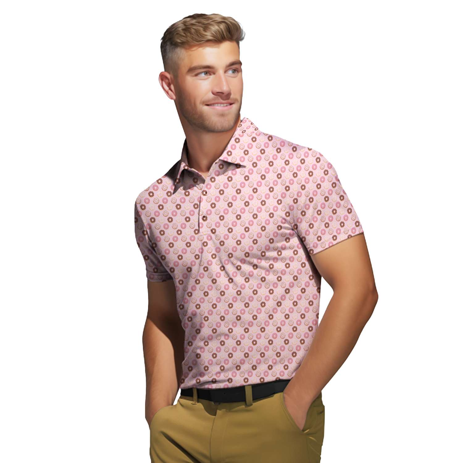 Donut Give A Putt Players Gear 19th Hole - Funny Golf Polo