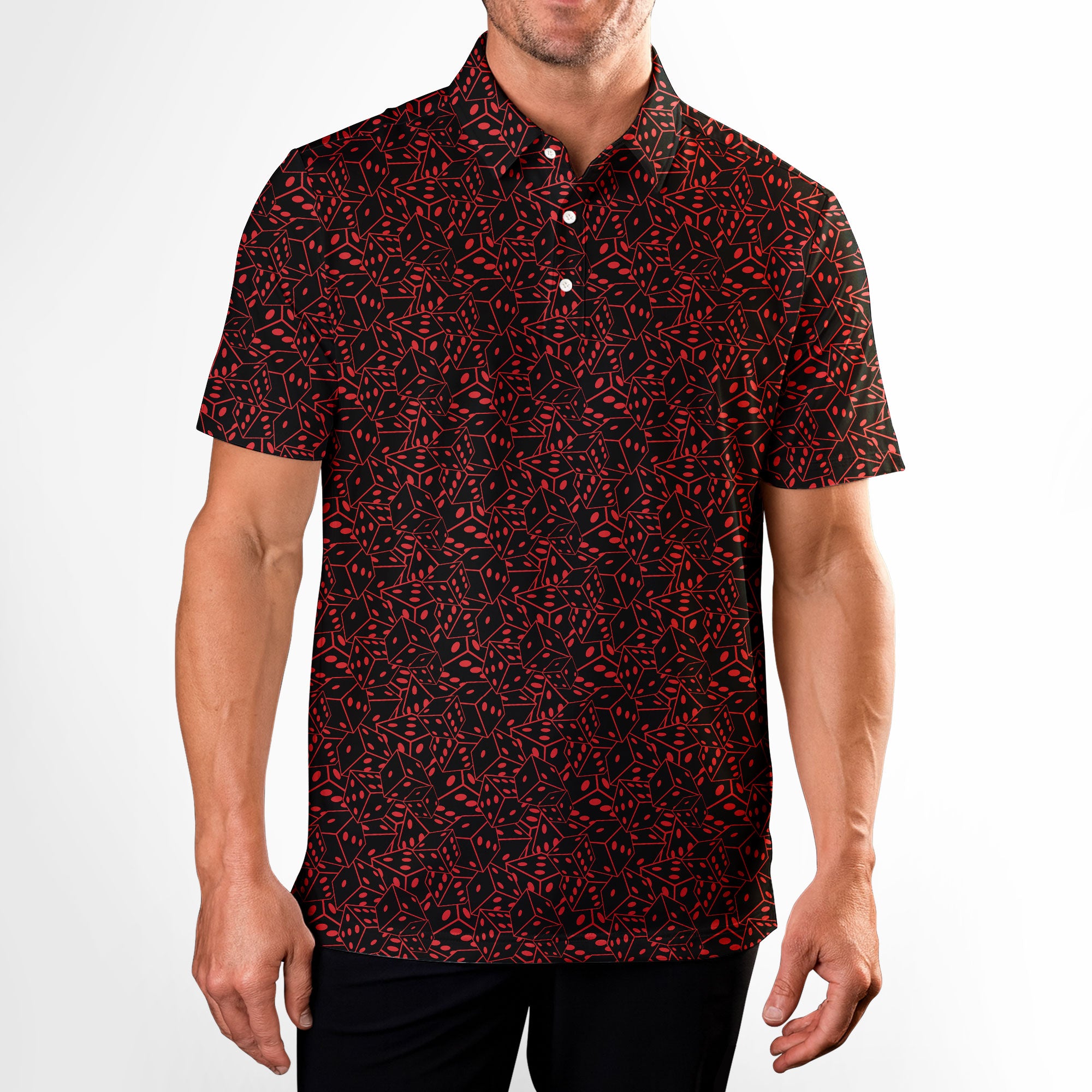 19th Hole Roll The Dice Vegas Themed - Golf Polo Shirt-Polo Shirt For Men-Gerbera Prints