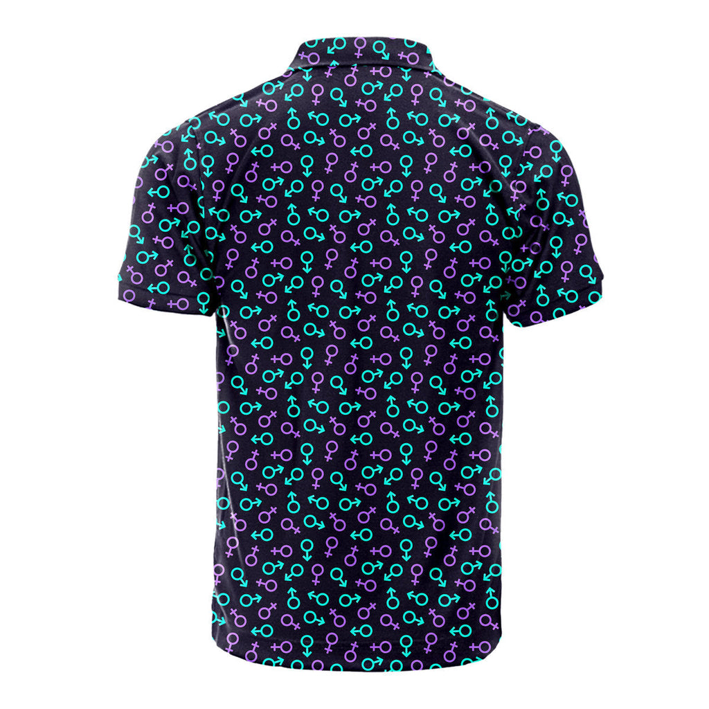 Gender Neon - Funny Golf Polo Shirt-Polo Shirt For Men-Gerbera Prints