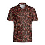 Brown Paisley - Golf Polo Shirt-Polo Shirt For Men-Gerbera Prints