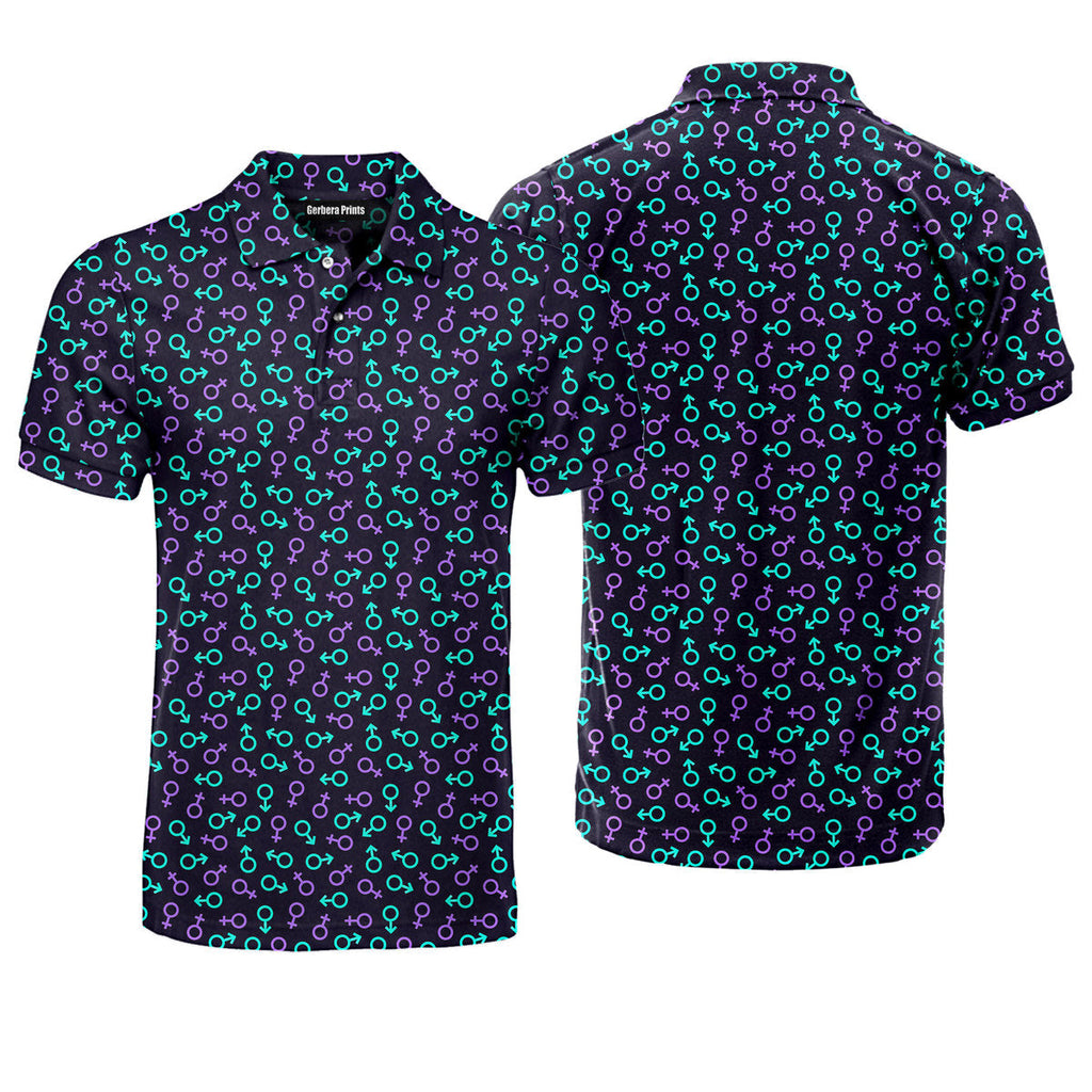 Gender Neon - Funny Golf Polo Shirt-Polo Shirt For Men-Gerbera Prints