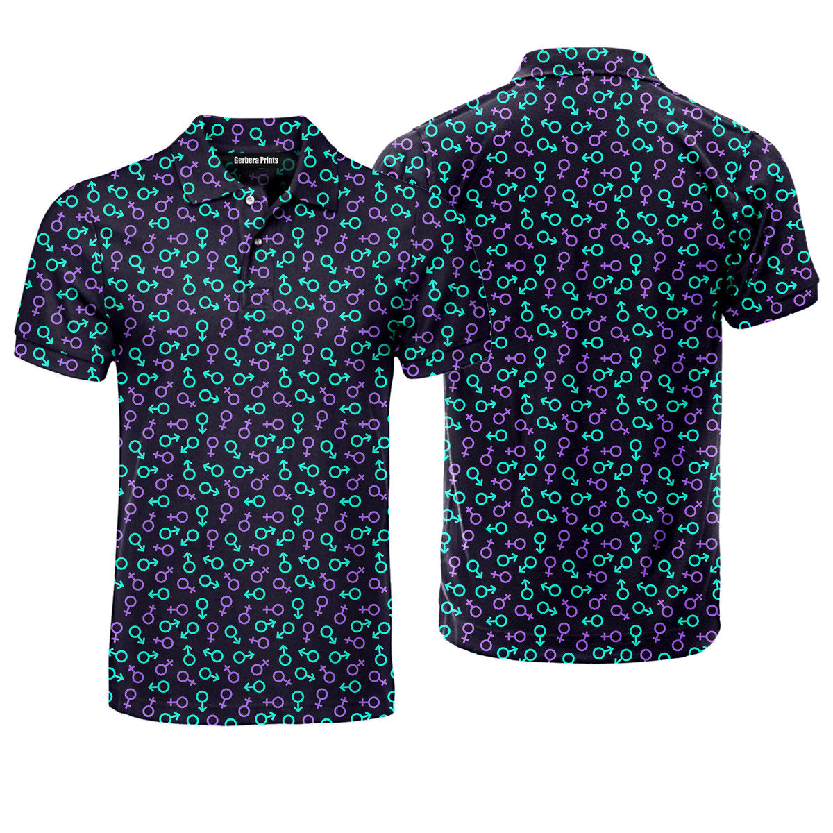 Gender Neon - Funny Golf Polo Shirt-Polo Shirt For Men-Gerbera Prints
