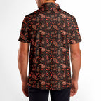 Brown Paisley - Golf Polo Shirt-Polo Shirt For Men-Gerbera Prints