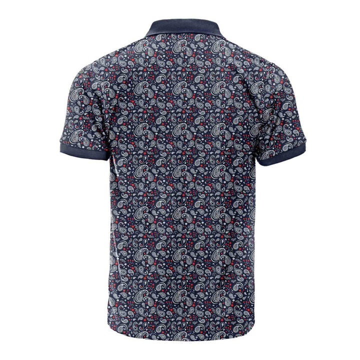 Navy Paisley - Golf Polo Shirt