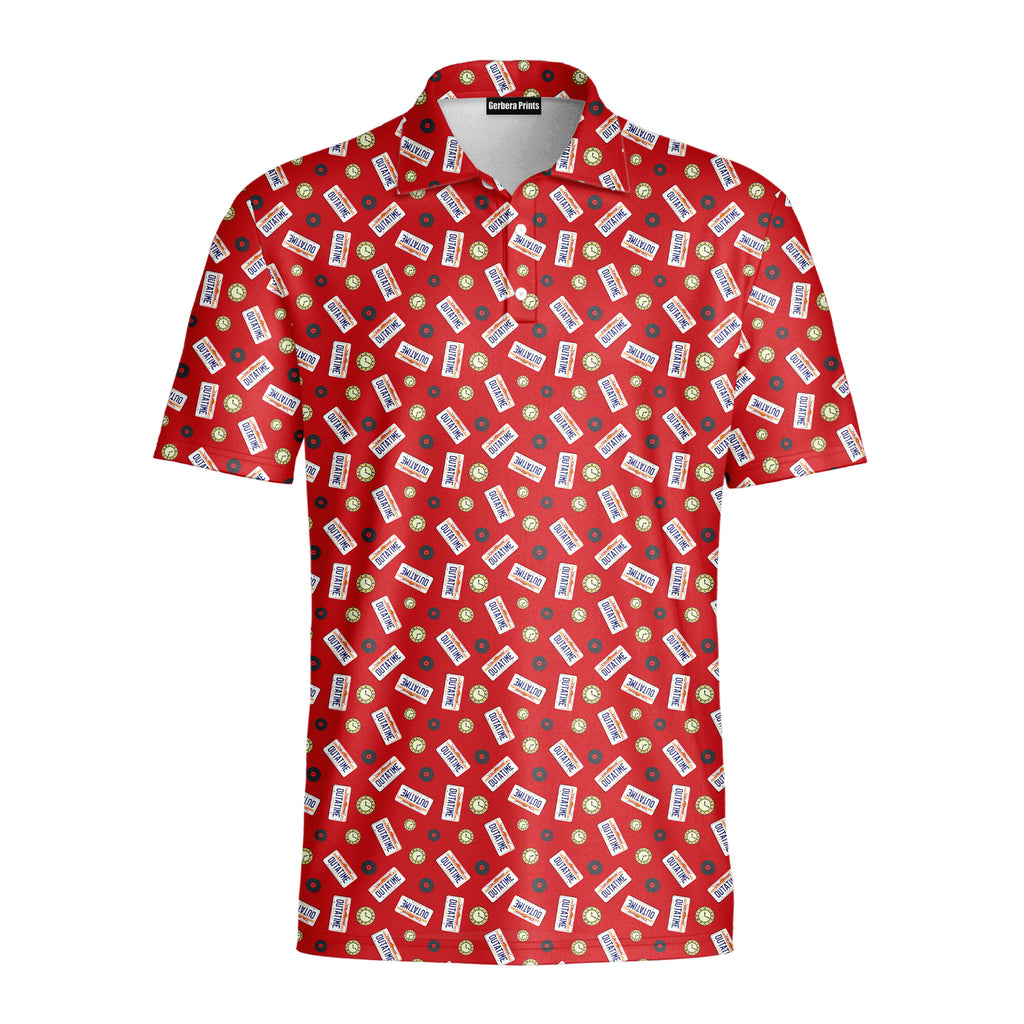 Outatime Back to The Future - Golf Polo Shirt-Polo Shirt For Men-Gerbera Prints