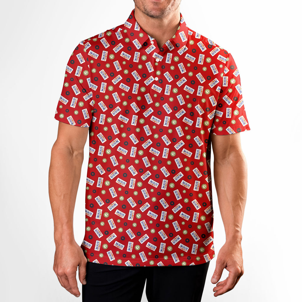 Outatime Back to The Future - Golf Polo Shirt-Polo Shirt For Men-Gerbera Prints