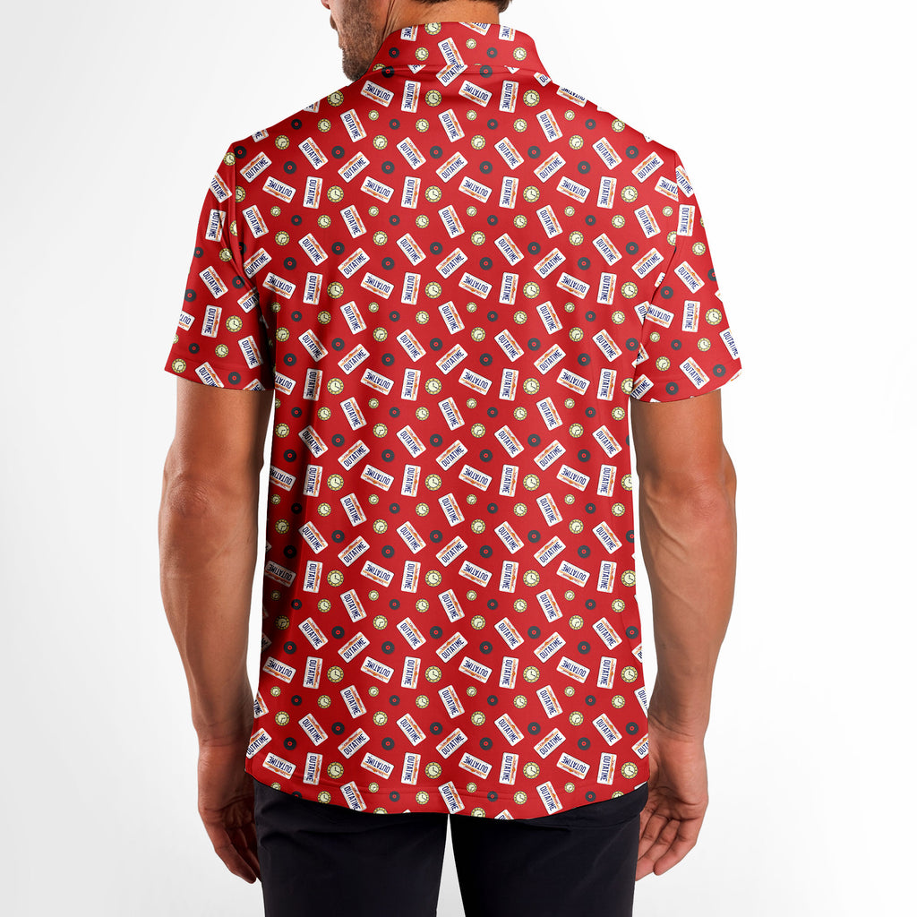 Outatime Back to The Future - Golf Polo Shirt-Polo Shirt For Men-Gerbera Prints