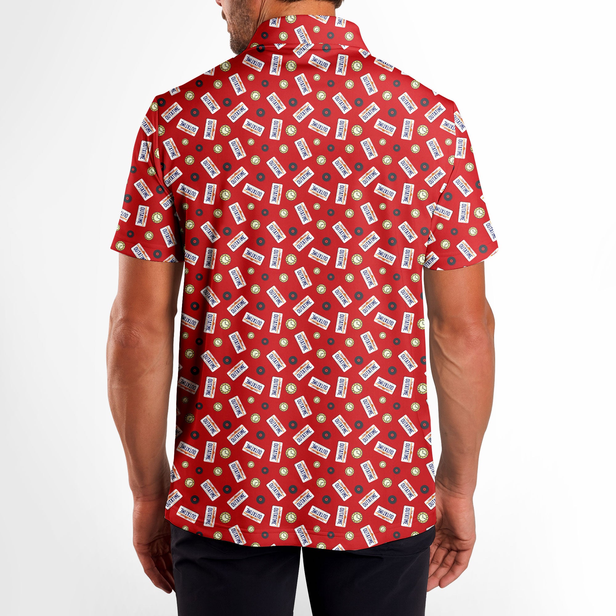 Outatime Back to The Future - Golf Polo Shirt-Polo Shirt For Men-Gerbera Prints