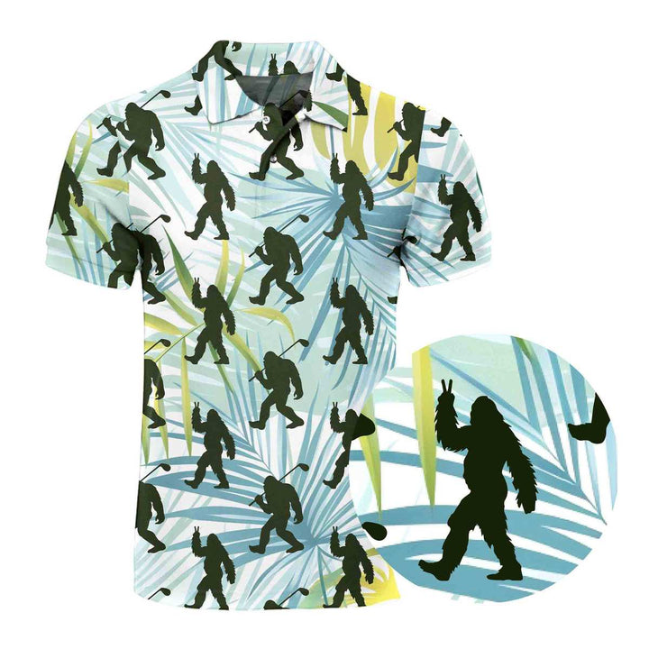 Bigfoot Sasquatch Golf Shirt Golf Club Funny - Golf Polo Shirt 