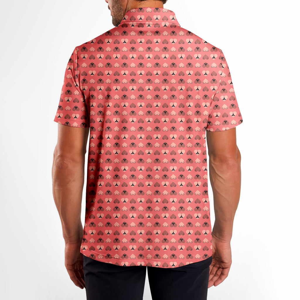 Heart Hip - Funny Golf Polo Shirt-Polo Shirt For Men-Gerbera Prints