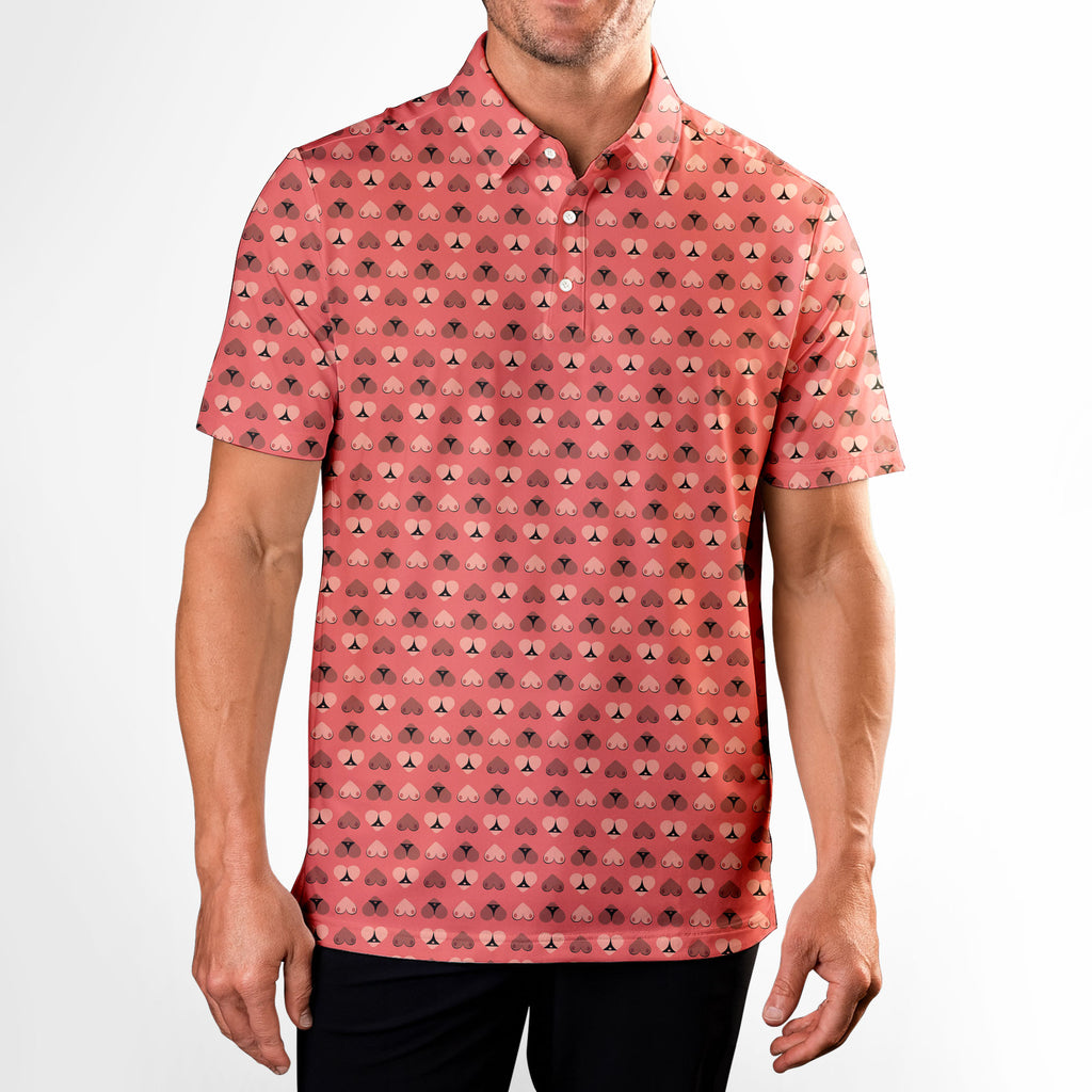 Heart Hip - Funny Golf Polo Shirt-Polo Shirt For Men-Gerbera Prints