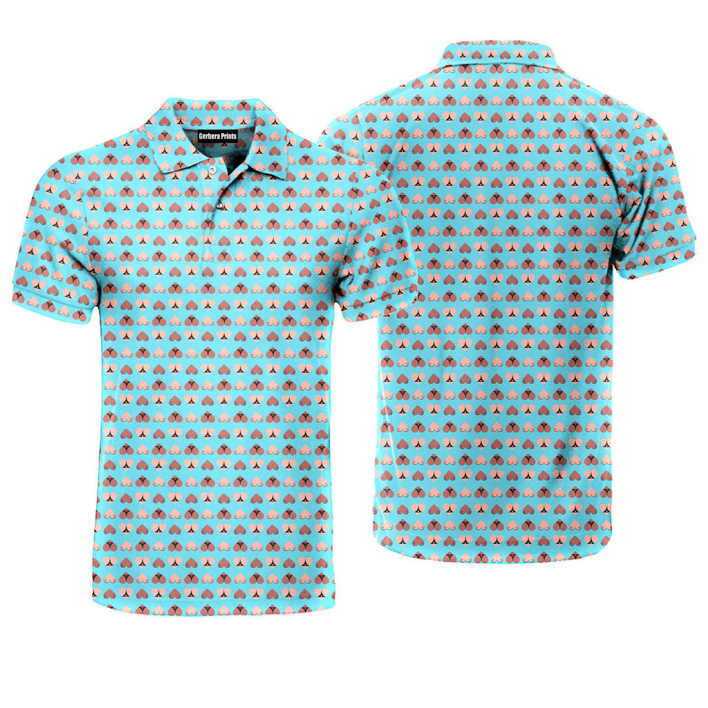 Heart Hip - Funny Golf Polo Shirt-Polo Shirt For Men-Gerbera Prints