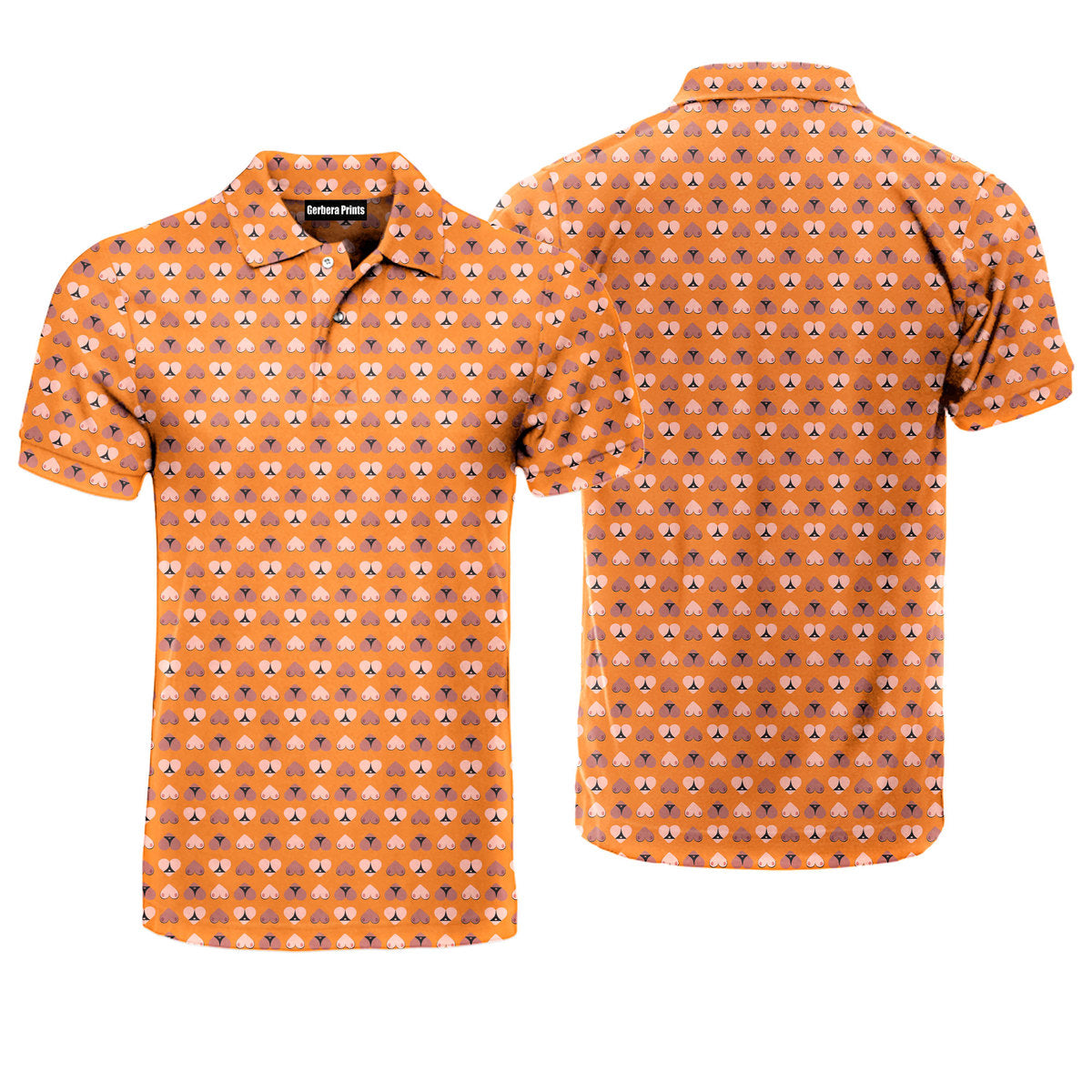Heart Hip - Funny Golf Polo Shirt-Polo Shirt For Men-Gerbera Prints