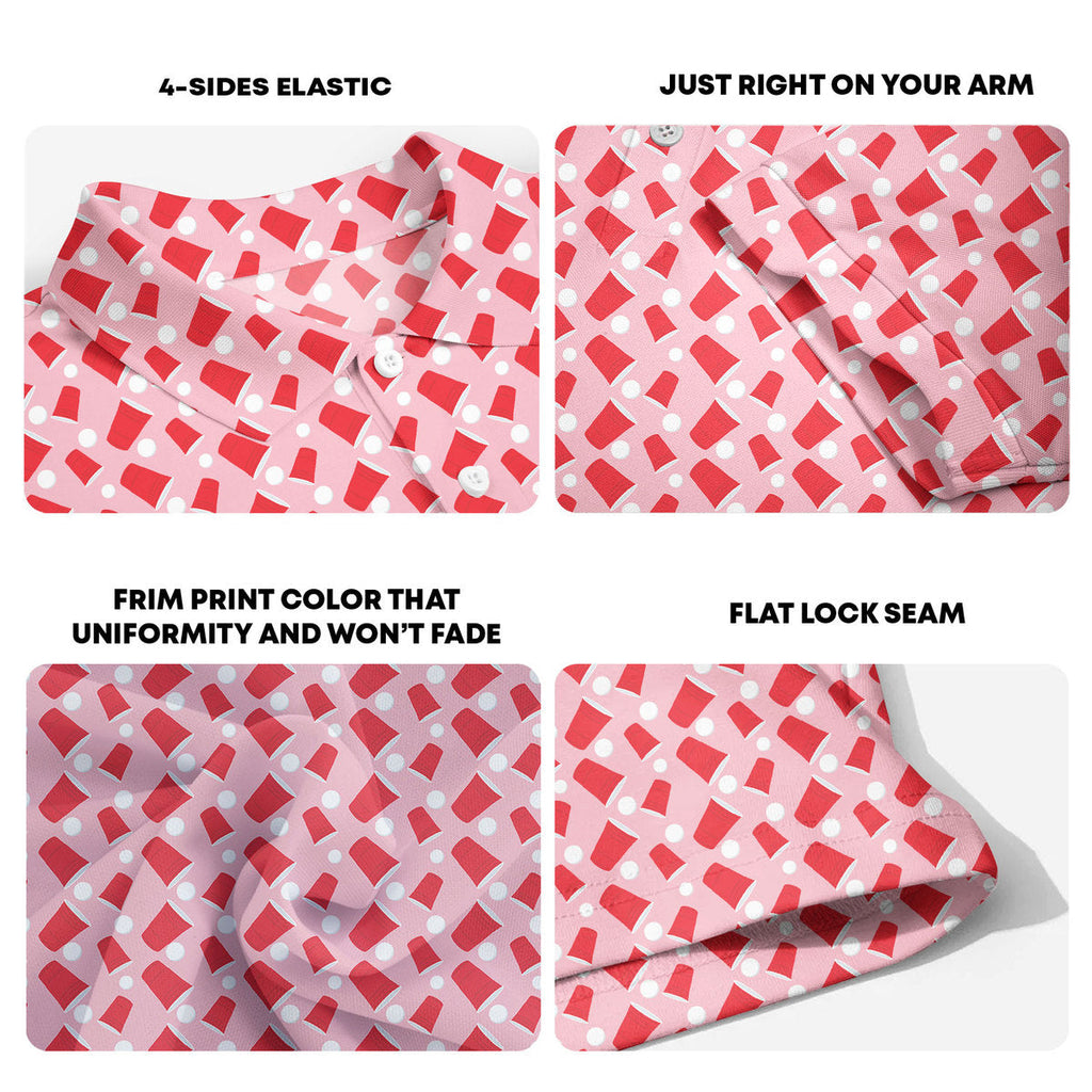 Drinkers Cup Red Solo Cup - Golf Polo Shirt-Polo Shirt For Men-Gerbera Prints