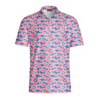 The Pink Sharks - Golf Polo Shirt-Polo Shirt For Men-Gerbera Prints