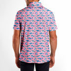 The Pink Sharks - Golf Polo Shirt-Polo Shirt For Men-Gerbera Prints